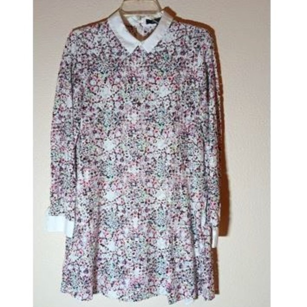 BCBGMaxAzria Floral Lace Shift Dress, S